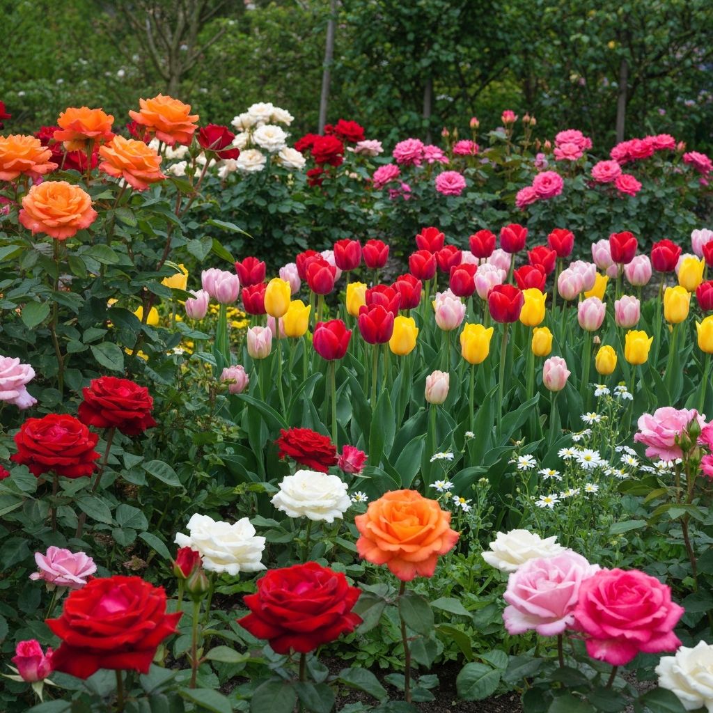 Colorful flower garden